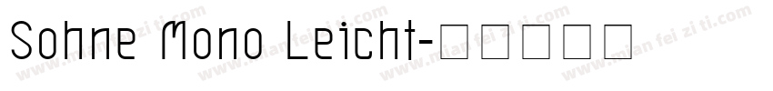 Sohne Mono Leicht字体转换